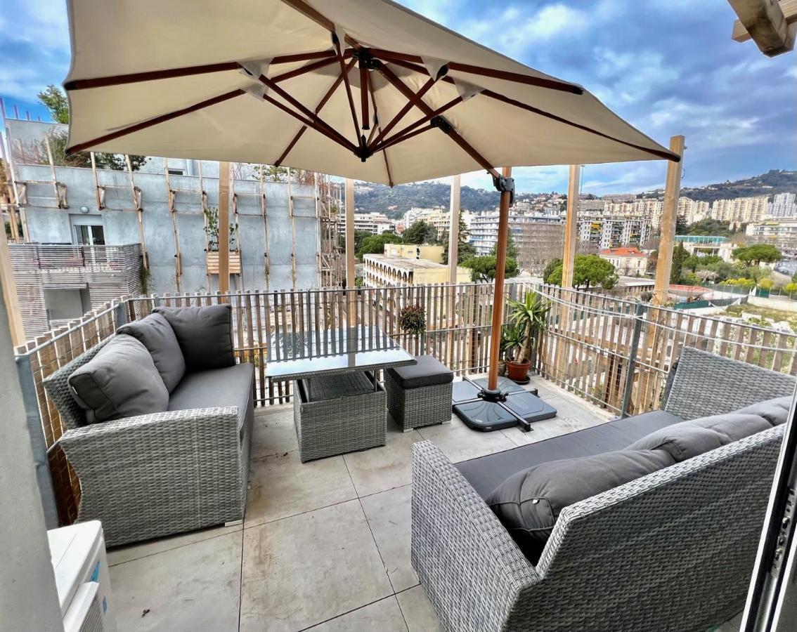 Aparthotel Riviera - Superbe 3 Pieces Avec Terrasse Plein Sud Et Parking Ac- La Terrasse Du Jardin Du Ray Νίκαια Εξωτερικό φωτογραφία